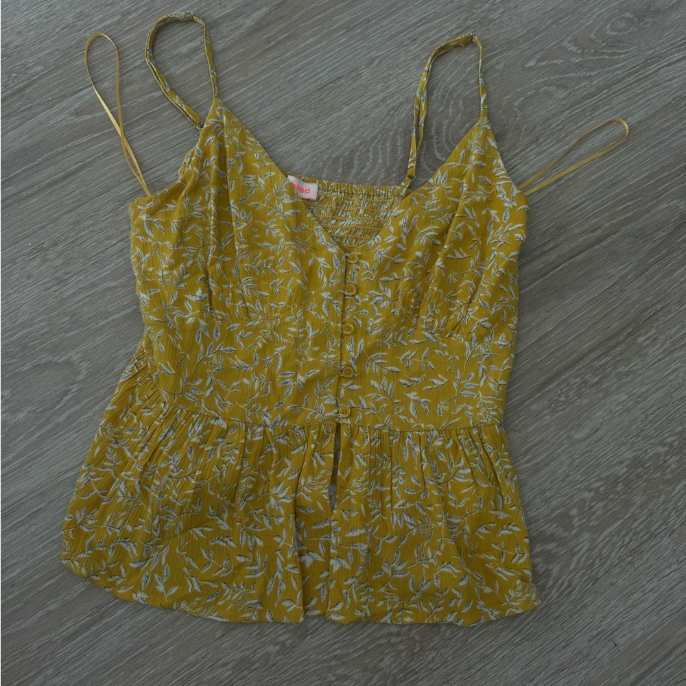 re:named Yellow Floral Camisole Top